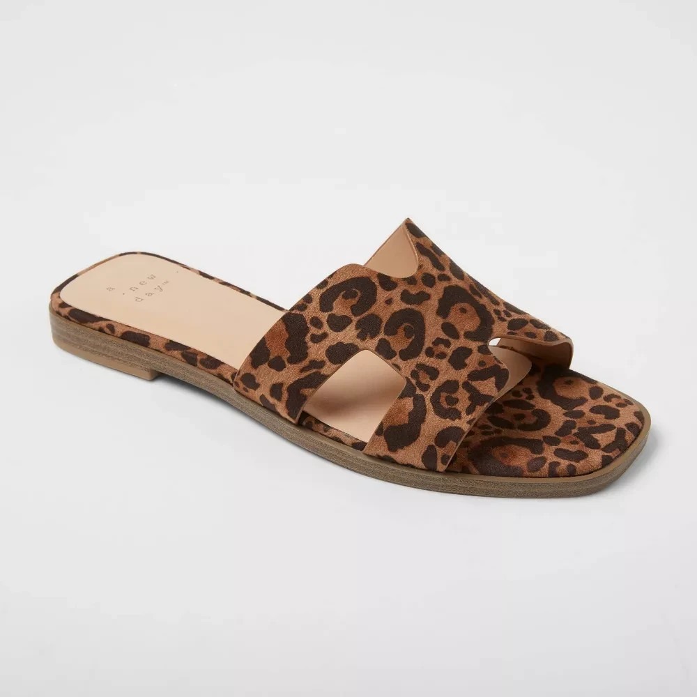 Women's Nina H-Band Slide Sandals - A New Day Brown 7.5 Open Toe New With Tags